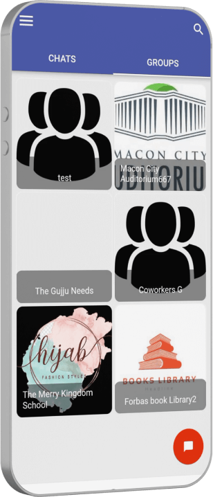 Talkaado Groups Screen